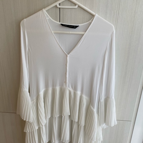ZARA pleated long shirt/dress - Picture 3 of 6